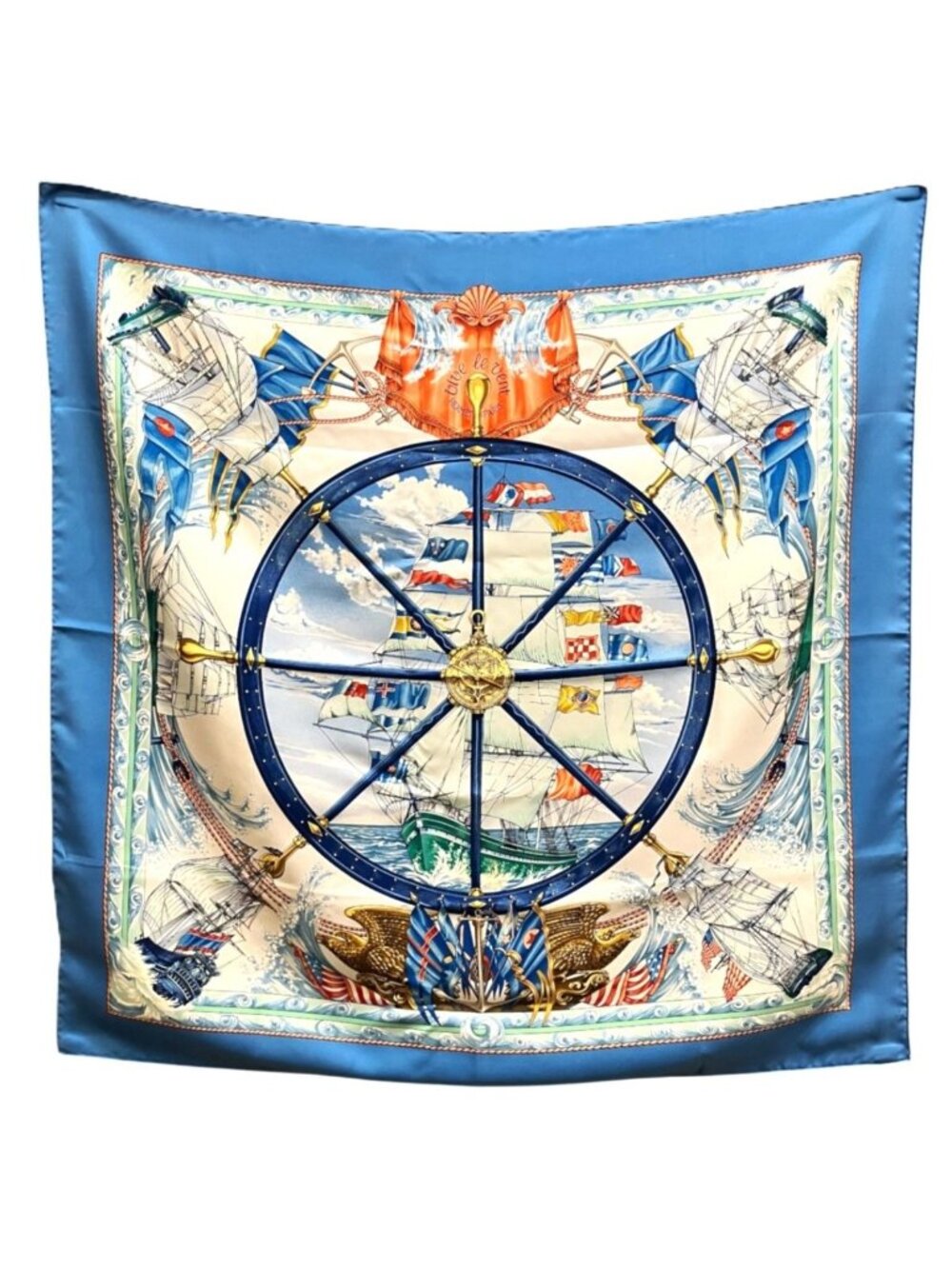 Hermes Carre 90 Vive le Vent Scarf Silk